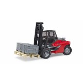 Linde HT160 šakinis krautuvas su padėklu, modelinis automobilis (raudonas/ juodas, inc