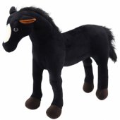 Plush Horse Plush Toy Mascot Cuddly Toy Black 40cm x 37cm