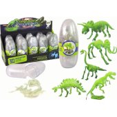 Glow-in-the-Dark 3D Skeleton Mammoth Dinosaurs in an Egg