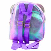 Vaikiška kuprinė su blizgučiais, pelės ausimis, violetinė, 22 cm, 3 l