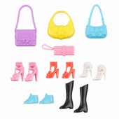 Anlily Fashion Doll in Pink Dress Set with Handbags, Shoes, and Access
