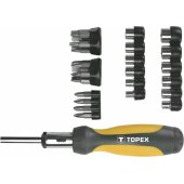 Topex Screwdriver bits and sockets with handle 29pcs. - 39D356