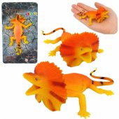 Collared Lizard Rubber Figure Stretchable Realistic 19cm