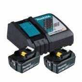 Kit 18V 6Ah, set (black, 2x battery BL1860B, 1x charger DC18RC