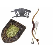 Riterio rinkinys: lankas, kardas, skydas, riterio kostiumas