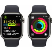 Watch Series 9 Cellular 41 mm grafito nerūdijantis plienas/ nakties juodumo apyrankė S/ M