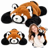 Plush Red Panda Cuddly Toy – Long-Limbed, Black and Russet, 60cm