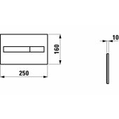 DUAL FLUSH PLA LIS CHROME