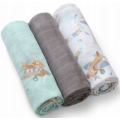 397/ 10 Natural Bamboo Diapers Grey 3pcs