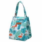 Thermal Insulating Breakfast Bag Lunch Bag Leaves Flamingos 25cm