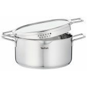 Nordica Stainless Steel Casserole / Cooking Pot (24 cm, 4.8L / 5L).