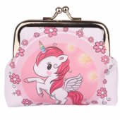 Children®s Wallet Unicorn Flowers Metal Clasp 10x9cm