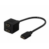 Adapter 1xHDMI in 2xHDMI out FHD 60Hz 0.1m Black