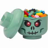 Room Copenhagen LEGO daiktų laikymo dėžė „Kaukolė“, laikymo dėžė žalia/ juoda, s