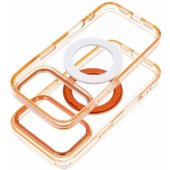 _8475037 Dėklas, skirtas iPhone 18 Pro Max / 17 Pro Max Frame Circle Stand, skaidrus