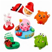 Plastilino tešlos priedai papuošalams kurti, 24 vnt.