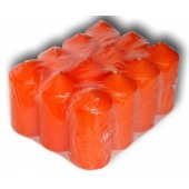 Candles Orange Ø4x8.5cm 12pcs