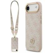 4G Strass Logo and Big Strap Metal Buttons MagSafe iPhone Air Pink