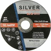 Silver METAL CUTTING SHIELD 125 x 2.5 x 22.2mm EX10114