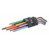 Torx L veida atslēgu komplekts Bahco 9 gab. T8-T40, krāsu kod