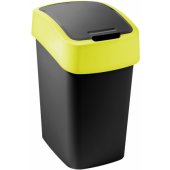 FLIP šiukšliadėžė 9L juoda/ geltona