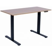 ERGO FIT rašomasis stalas su 1 varikliu, 120x60xA71,5-116cm, ąžuolo/ juodas