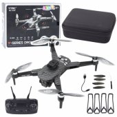 Dronas Y329 HD kamera, WIFI, LED lemputės, programėlė, juodas anglies pluoštas