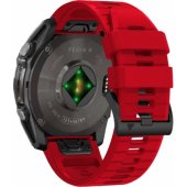 Silikoninis dirželis Garmin Fenix 5X/ 5X Plus/ 6X/ 6X Pro/ 7X/ 8 (51mm), raudonas