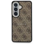 PU Leather 4G Gold Frame Magnetic Case Galaxy S26 Plus Brown
