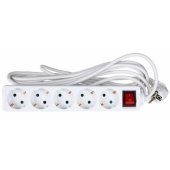 5 lizdų ilgintuvas 5m 3Gx1.0mm baltas