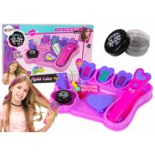 LeanToys plaukų dažymo kreidelių rinkinys + priedai