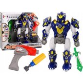 Sukimo robotas, ginklas, grąžtas, atsuktuvas, šviesa ir garsas, tamsiai mėlynas