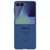 "Silicone Cover with Ring Samsung Galaxy Z Flip 7" Blue EF-PF766TNEGWW
