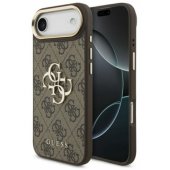 PU Leather 4G Metal Logo Gold Case iPhone Air Brown