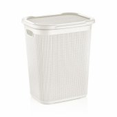 Skalbinių krepšys 50 l KNIT baltas 55x43x34cm