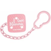 Soother Holder I LOVE MUMMY 2/ 434 Pink