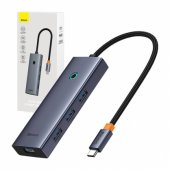 USB šakotuvas UltraJoy 1xHDMI + 4xUSB 3.0 pilkas