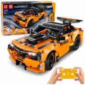 RC nuotoliniu būdu valdomo automobilio konstruktoriaus kaladėlės, oranžinės, 545 vnt.