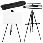 Metal Outdoor Painting Easel, Tripod, Adjustable, Black Case, 158CM