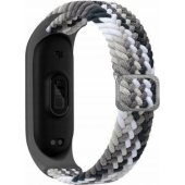 Mi Band 8 nailoninis dirželis, juodai baltas