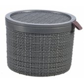 Basket Jute Grey 2L 17x13cm