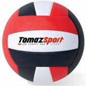 _7004270 Tomaz Sport tinklinio kamuolys, juodas ir raudonas, 18 panelių