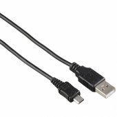 00173672 Įkrovimo/ duomenų kabelis, Micro-USB 0.6m juodas