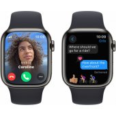 Watch Series 9 Cellular 41 mm grafito nerūdijantis plienas/ nakties juodumo apyrankė S/ M