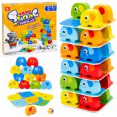 Elephant Tower Skill Game Balancing Elephants Colored Cards 46 pcs.