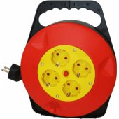 PDU 4-Way 10m Raudona