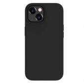 Premium MagSafe švelnaus paviršiaus silikoninis dėklas, skirtas iPhone 15 Plus, juodas
