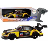 RC nuotoliniu būdu valdomas automobilis 1:16, guminiai ratai, driftas, geltonas