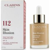 Clarins Skin Illusion natūralus drėkinamasis makiažo pagrindas SPF 15 112 Amber 30