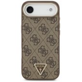 PU Leather 4G Strass Triangle Logo MagSafe Case iPhone Air Brown